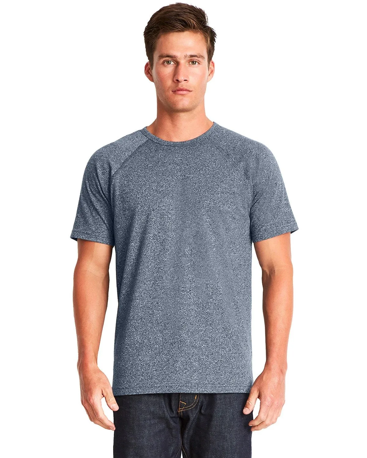 T-shirt à emmanchures raglan avec fausse torsade pour hommes Next Level 2050