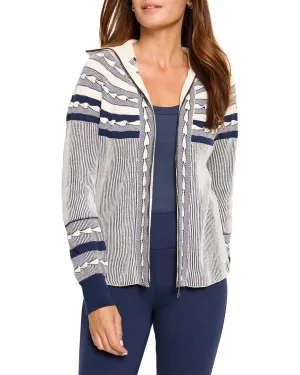NIC   ZOE Cardigan à zip devant motif Fairisle