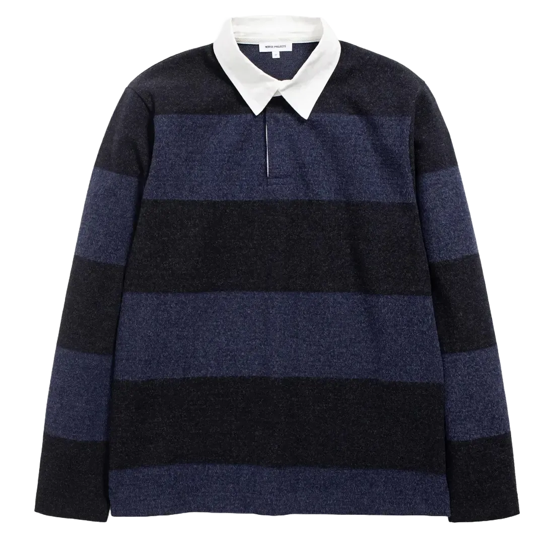 Norse Projects Ruben Maille Brossée Rugby Polo Manches Longues Marine