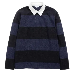 Norse Projects Ruben Maille Brossée Rugby Polo Manches Longues Marine