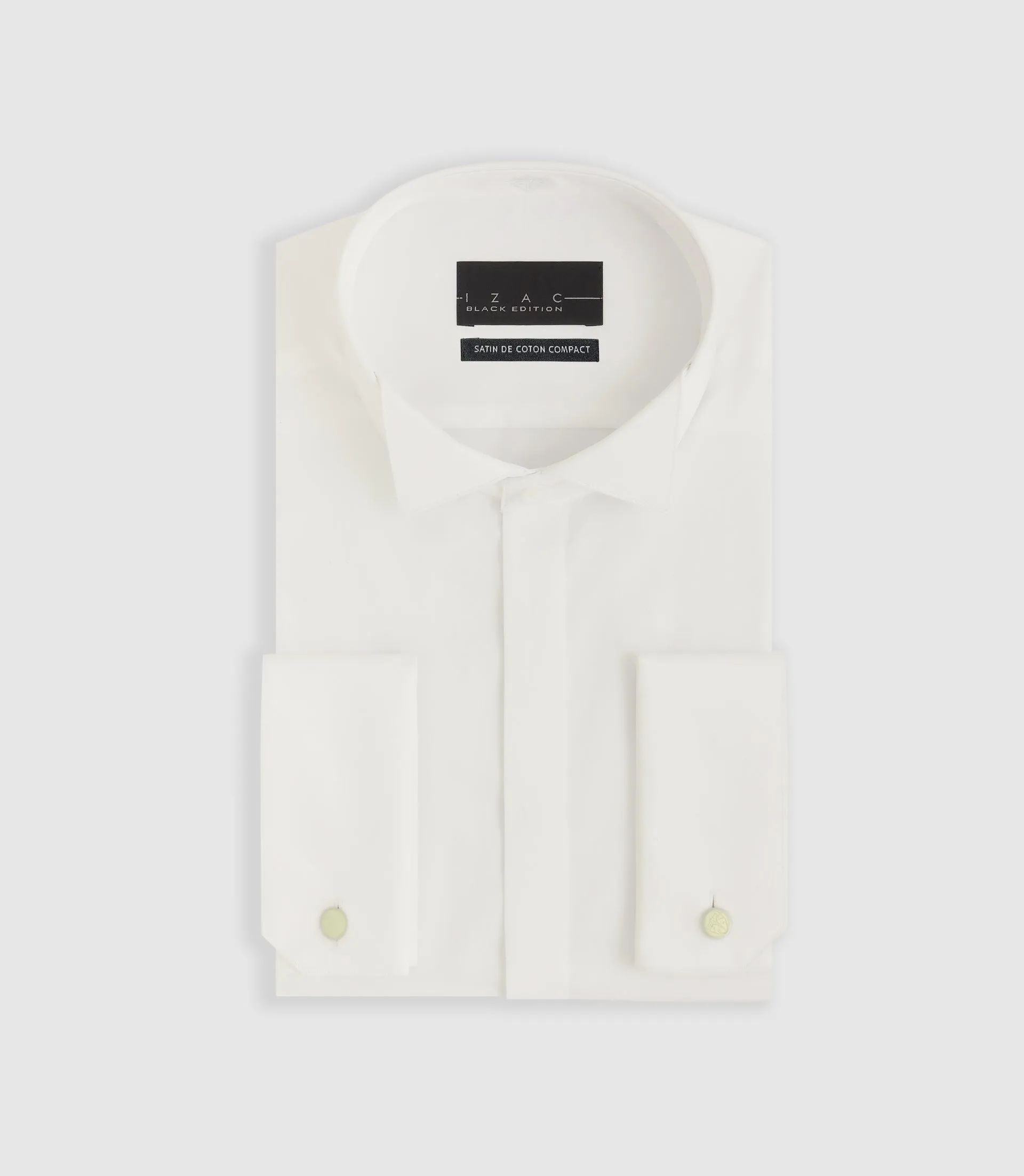 Chemise formelle en satin blanc cassé METAPHOR