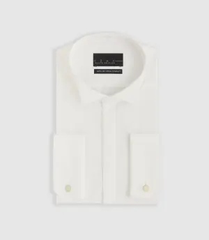 Chemise formelle en satin blanc cassé METAPHOR