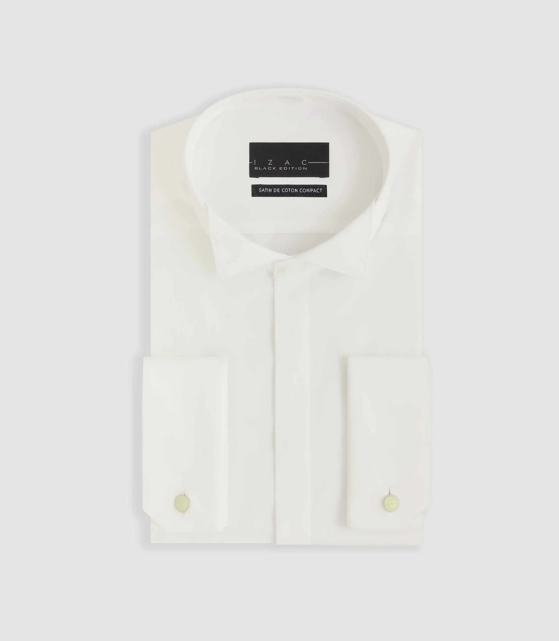 Chemise formelle en satin blanc cassé METAPHOR