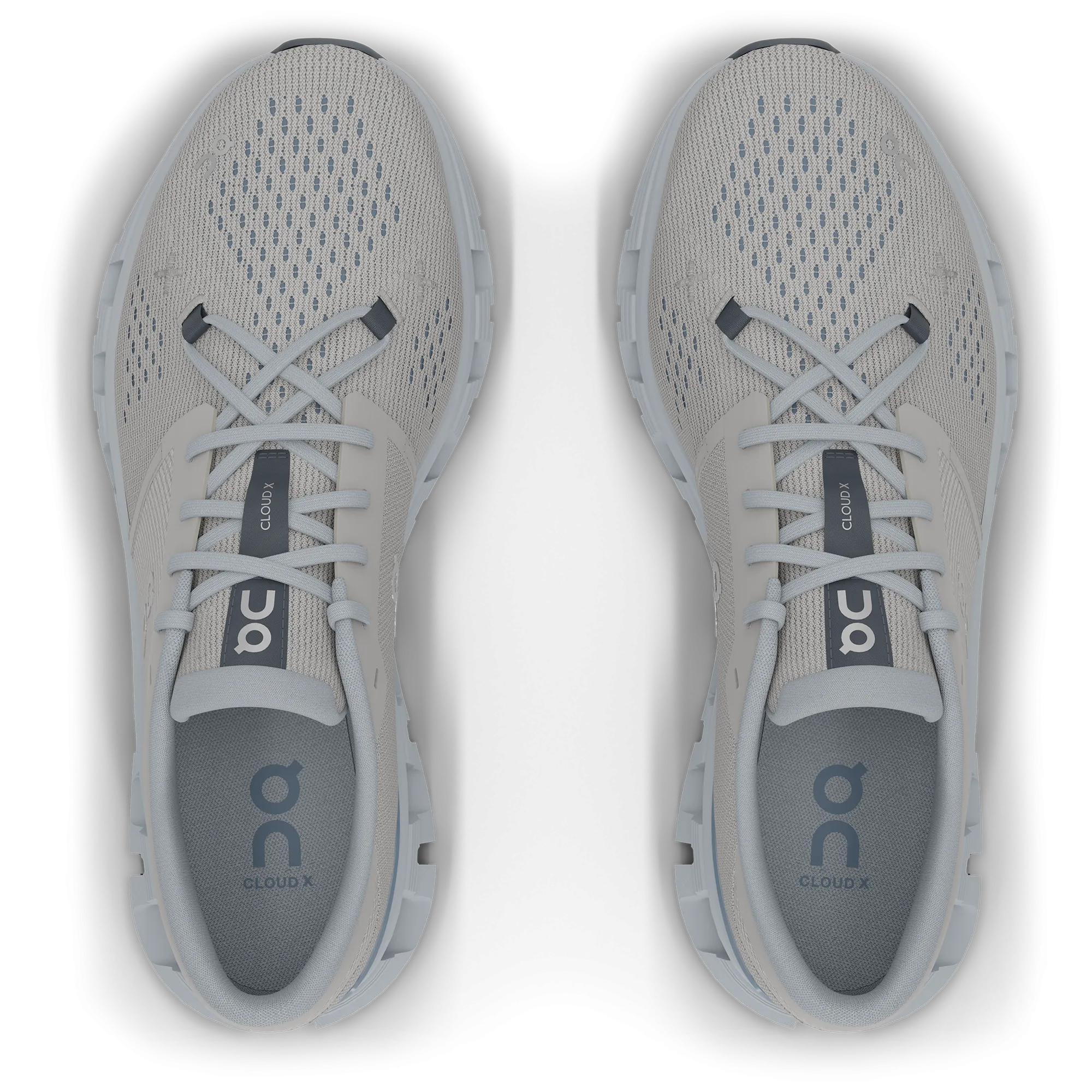 Chaussures On Women's Cloud X 4 - Argent / Chambray - Chaussures On Cloud