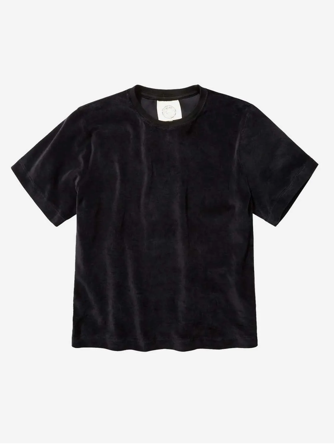 T-shirt unisexe en velours bio et végan | Noir intense