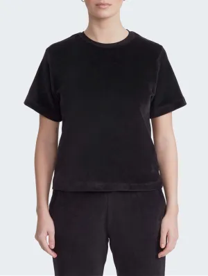 T-shirt unisexe en velours bio et végan | Noir intense
