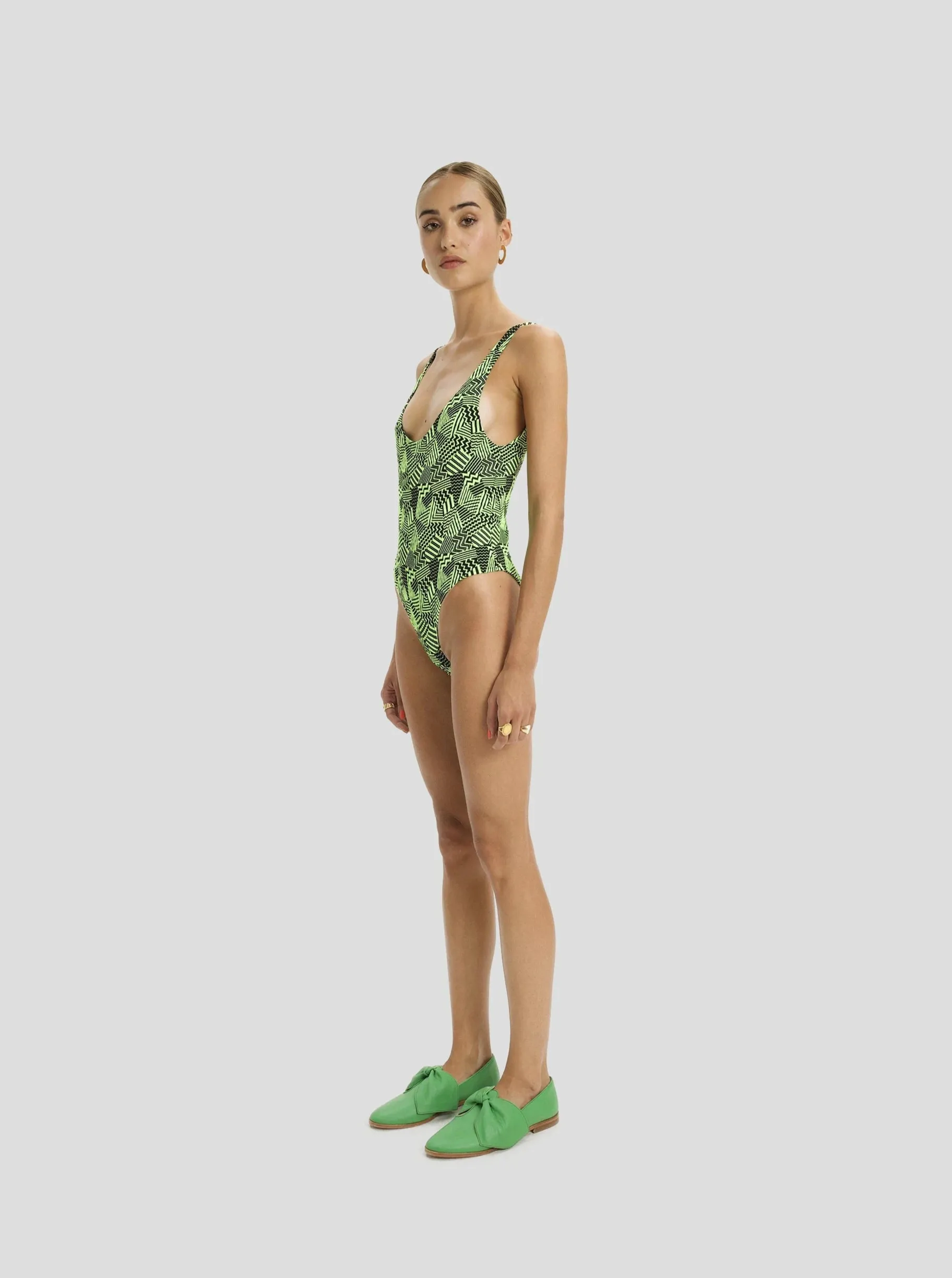 Maillot de bain Otis en néon agrumes pétillants