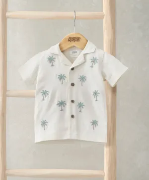 Chemise Brodée Palmier