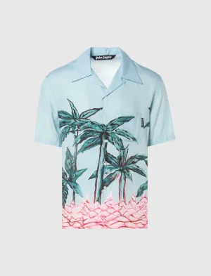 CHEMISE À BOWLING RANGÉE DE PALMIERS