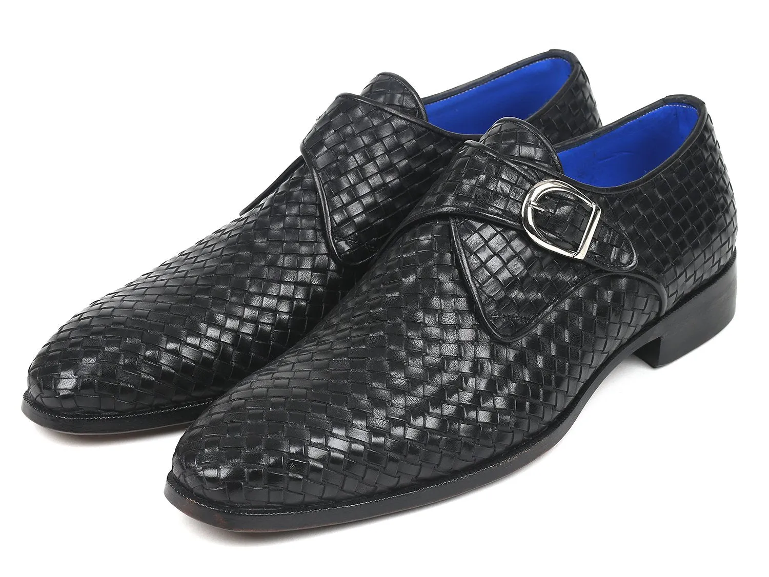 Paul Parkman Chaussures Paul Parkman Bottines à boucle unique en cuir tressé noir