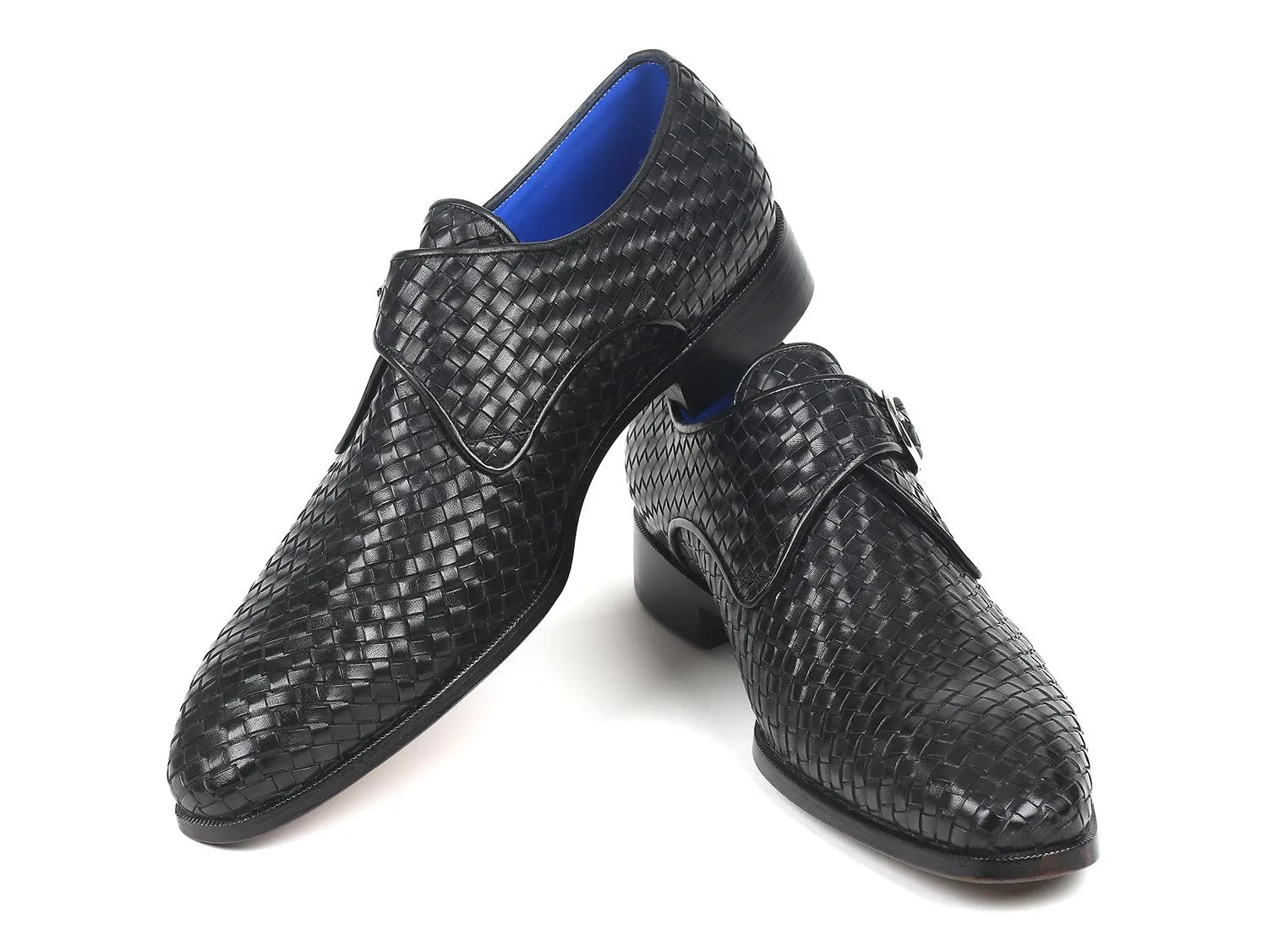 Paul Parkman Chaussures Paul Parkman Bottines à boucle unique en cuir tressé noir