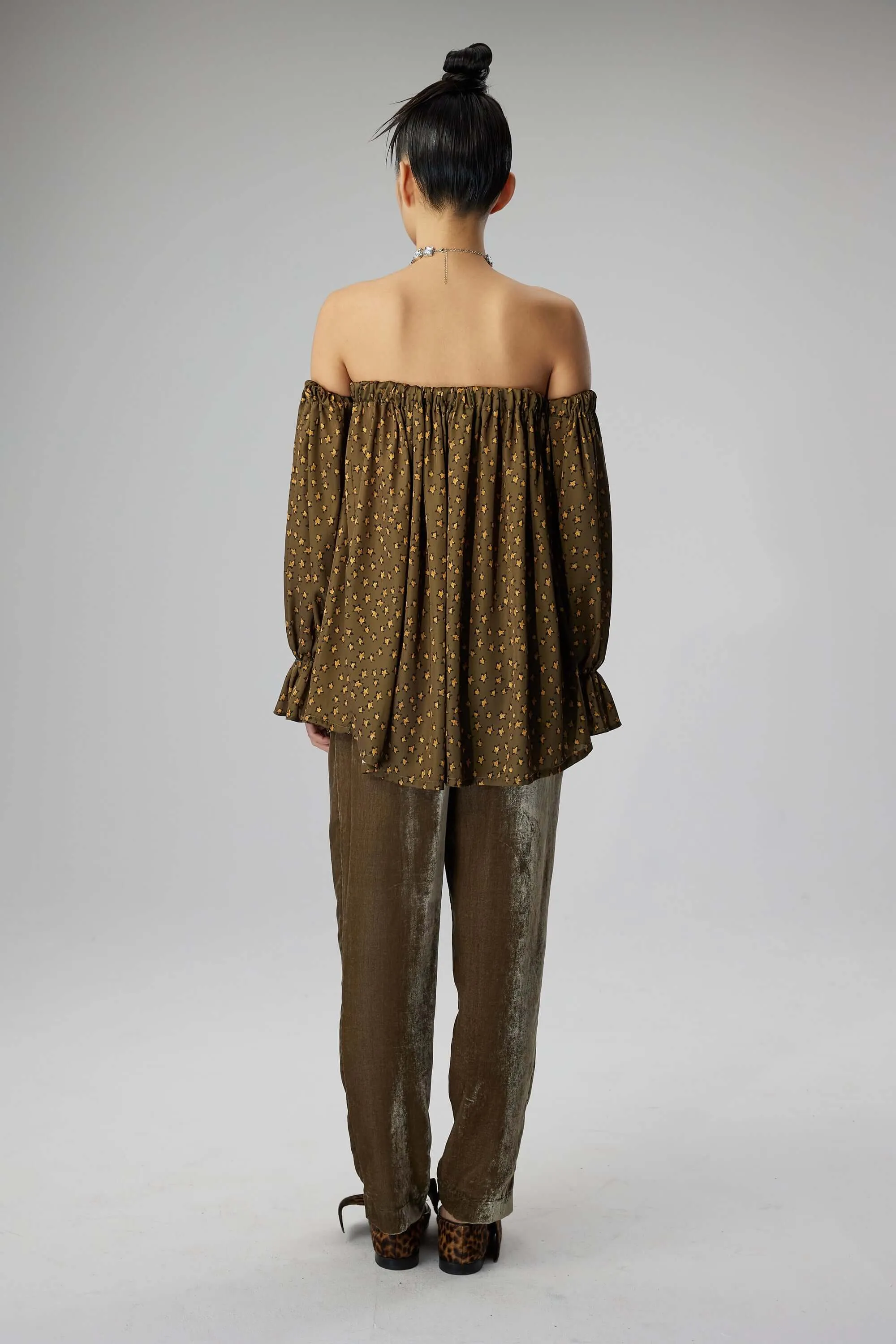 Blouse Penelope en écorce avec motif étoiles désordonnées