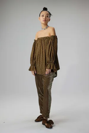 Blouse Penelope en écorce avec motif étoiles désordonnées