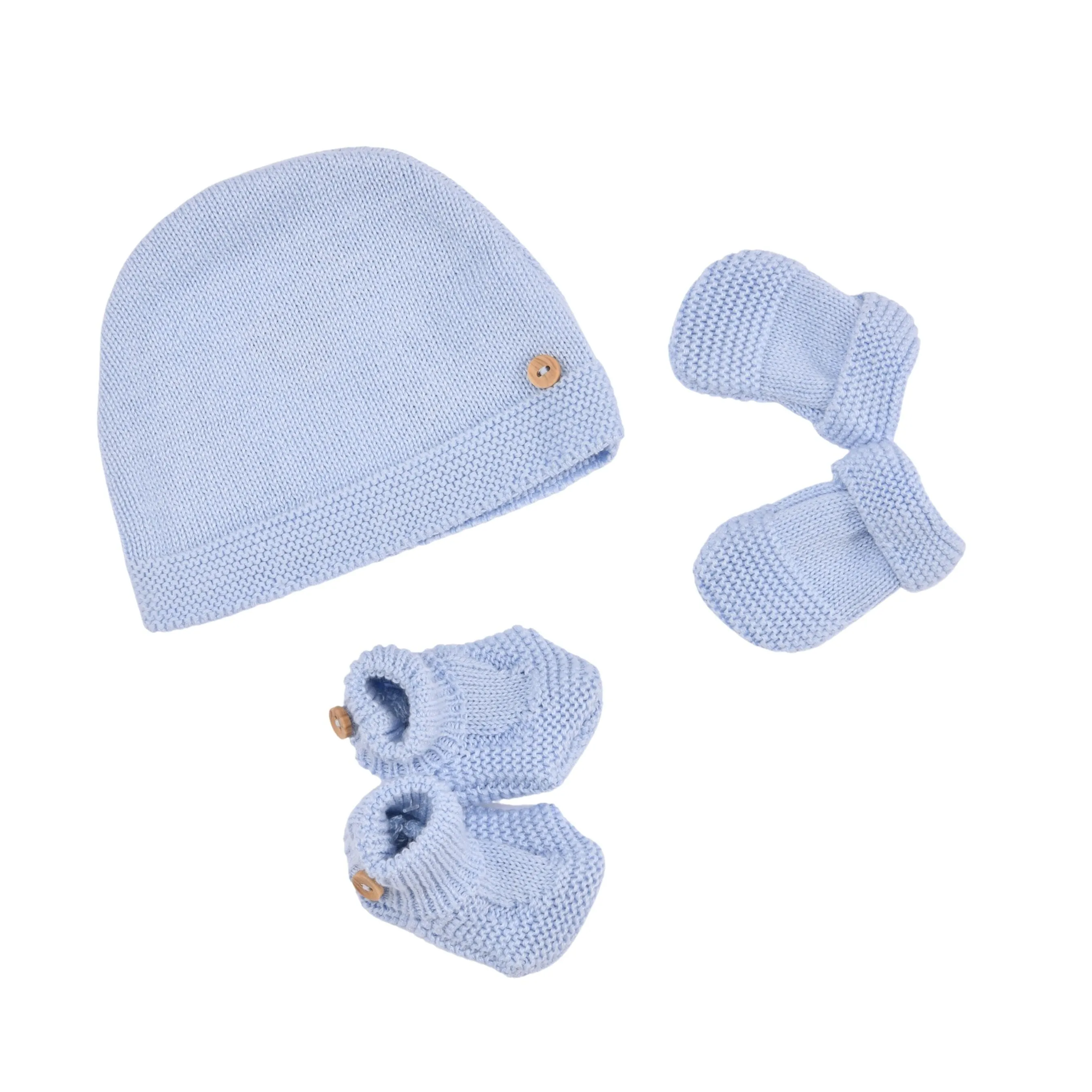 Boîte Cadeau Petit Sweeny | Ensemble en Coton Biologique Tricoté Bleu pour Garçons (6) Babykids_Bébé-Sweeny