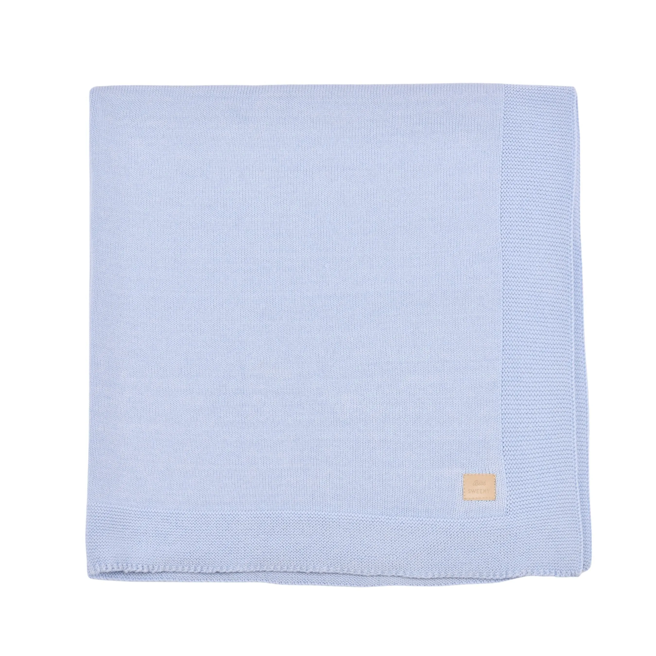 Boîte Cadeau Petit Sweeny | Ensemble en Coton Biologique Tricoté Bleu pour Garçons (6) Babykids_Bébé-Sweeny