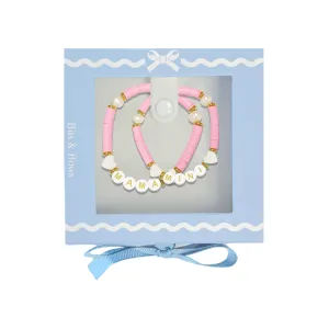 Ensemble Cadeau Bracelet Pink Mama & Mini pour Bébé/Enfant Bits-Bows