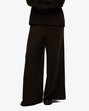 Piped Wide Leg Pull On Pant