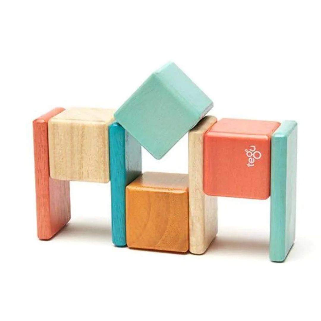 Blocs Magnétiques en Bois avec Pochette - Coucher de Soleil