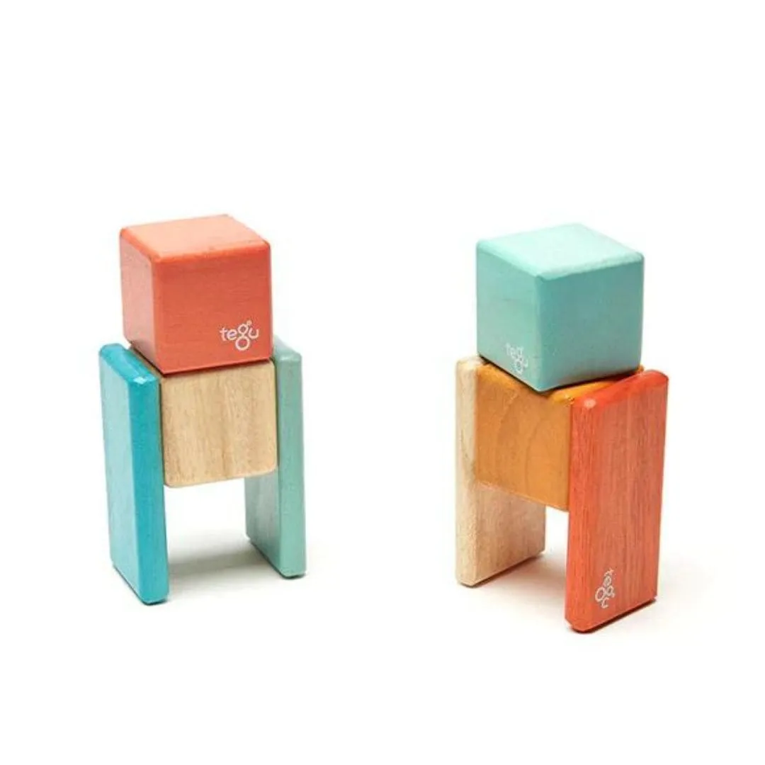 Blocs Magnétiques en Bois avec Pochette - Coucher de Soleil