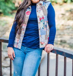 Gilet Patchwork Polly Multicolore