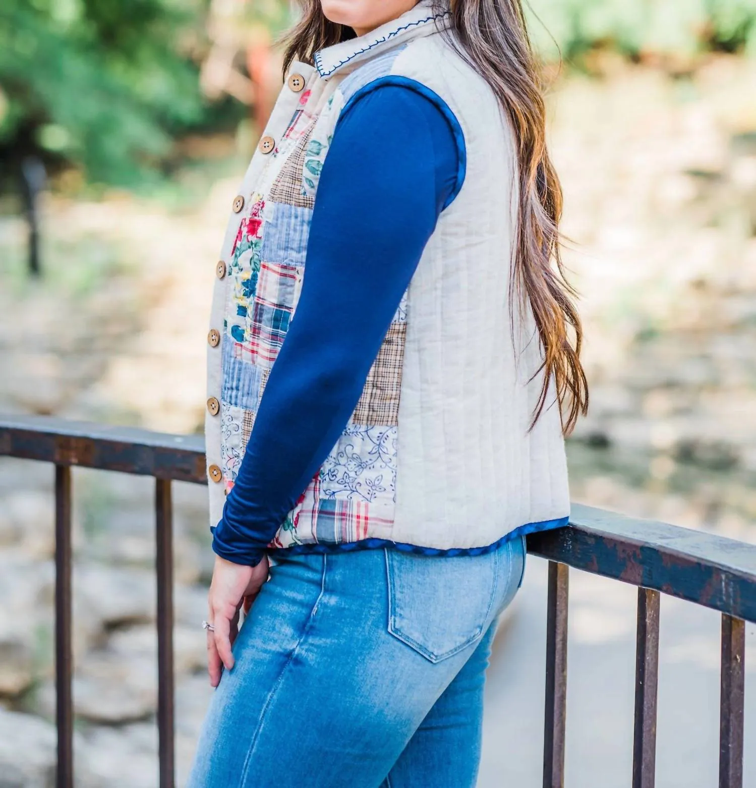Gilet Patchwork Polly Multicolore
