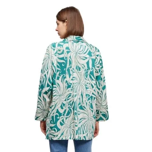 BLAZER OUVERT IMPRIMÉ À DEVANTURE OUVERTE