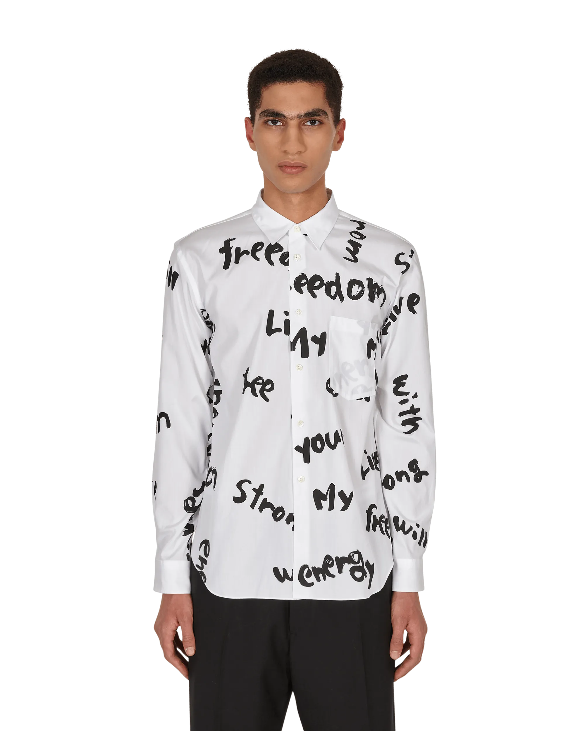 Chemise imprimée blanche