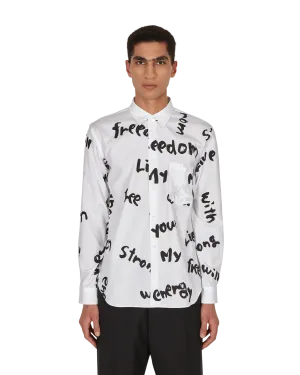 Chemise imprimée blanche