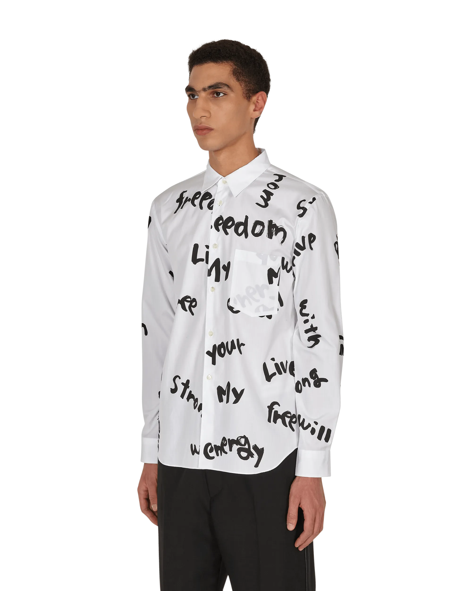 Chemise imprimée blanche