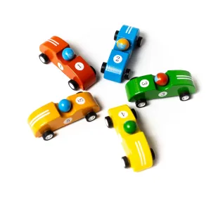 Voitures de course à rappel - Rouge, Orange, Jaune, Vert ou Bleu