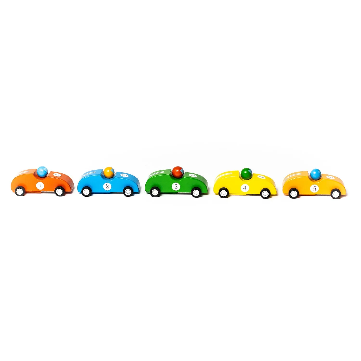Voitures de course à rappel - Rouge, Orange, Jaune, Vert ou Bleu
