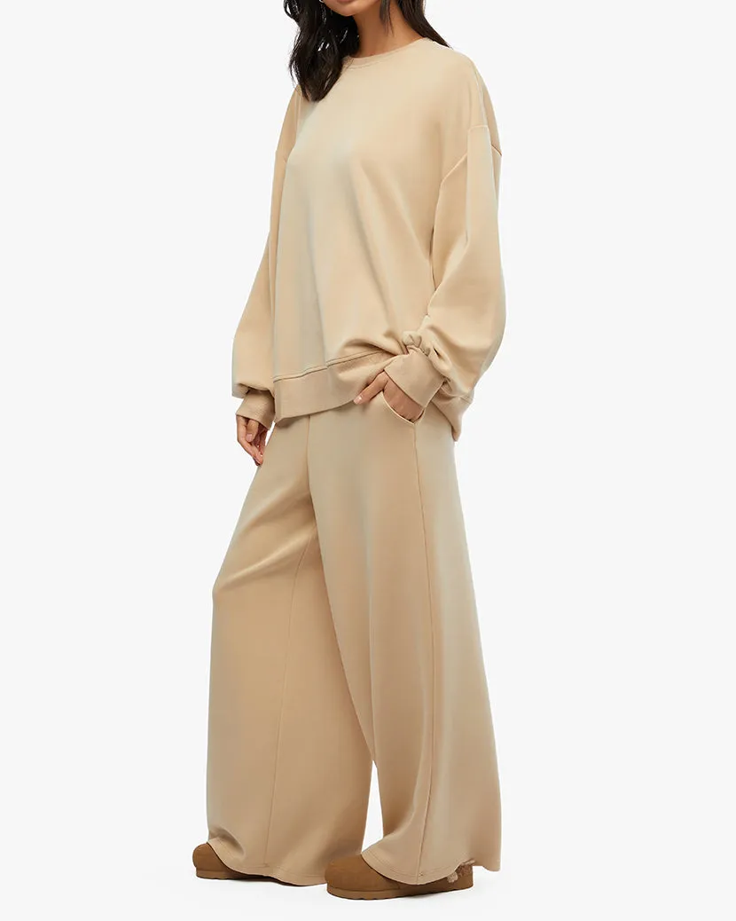 Pantalon large à enfiler