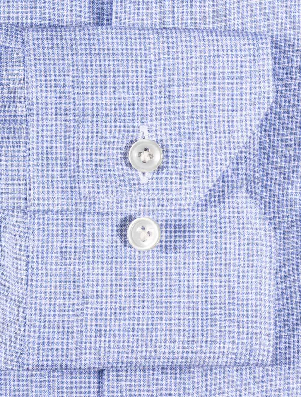 Chemise classique Purus à motif pied-de-poule bleue