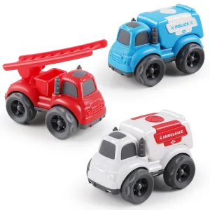 Jouet de Voiture à Pousser et Rouler - Ensemble de Secours avec Véhicules d'Urgence