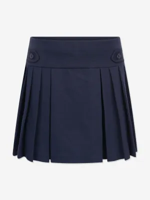 Ralph Lauren Jupe plissée en ponte marine pour filles