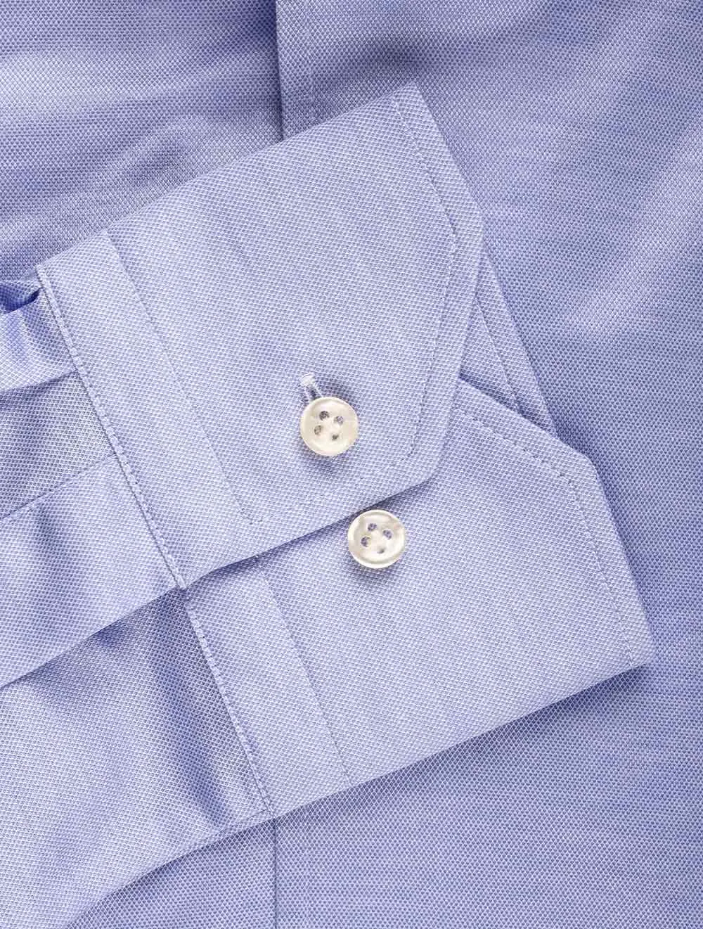 Raphael Chemise à Boutons Bleue Coupe Slim Bleue