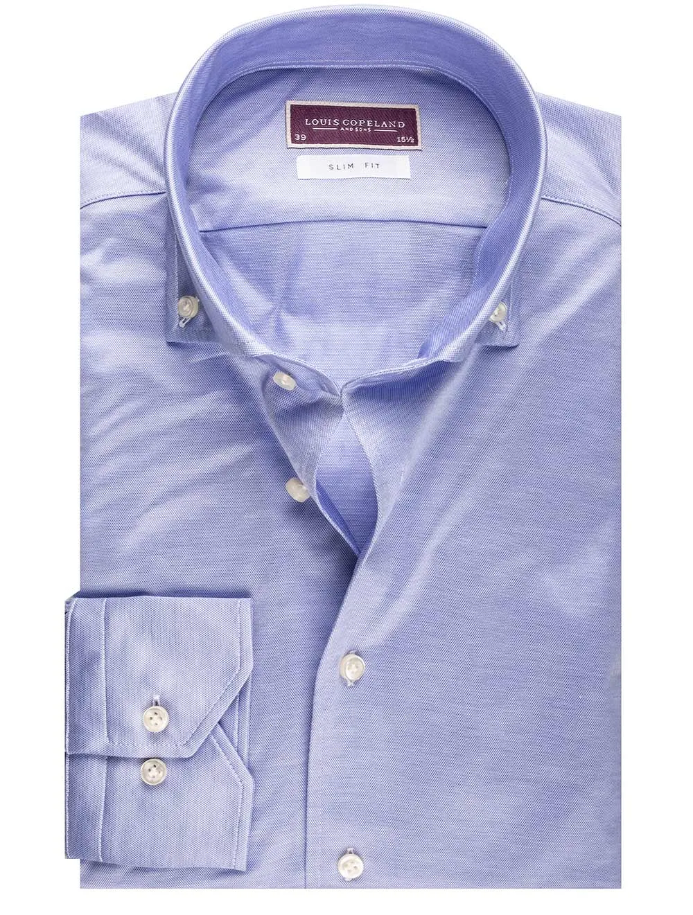 Raphael Chemise à Boutons Bleue Coupe Slim Bleue