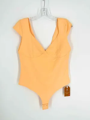 Reoria Taille XL Haut à manches courtes couleur pêche NOUVEAU Body