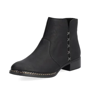 Rieker Shoes 73475-00 Bottines à Fermeture Éclair Noir/Fumée