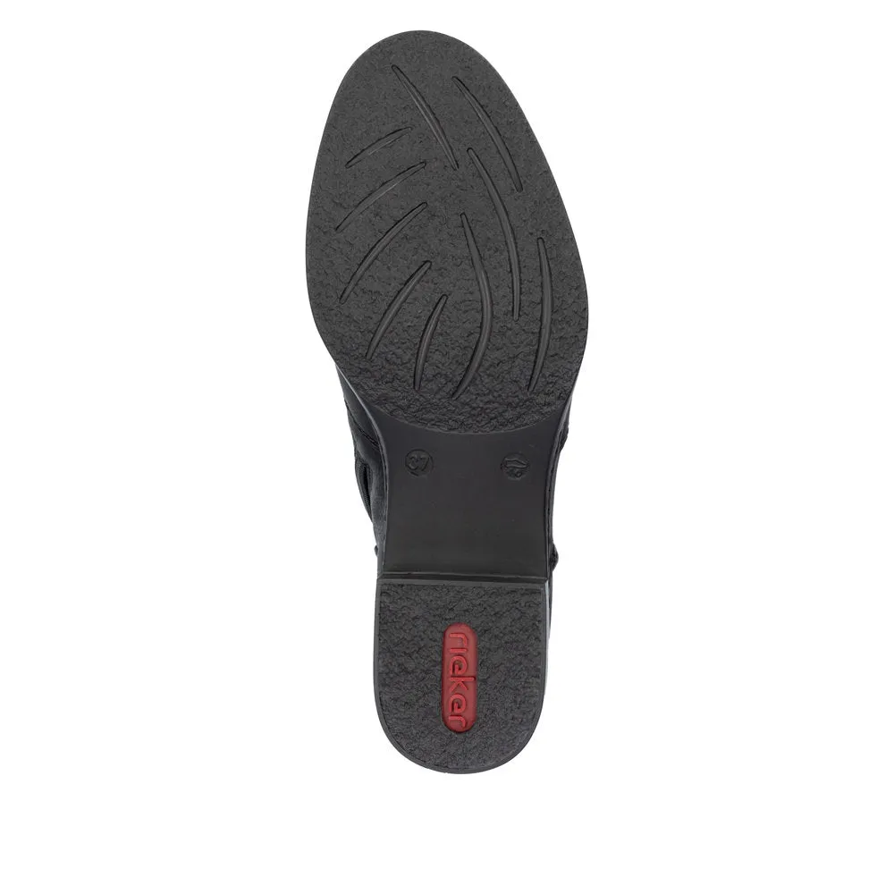 Rieker Shoes 73475-00 Bottines à Fermeture Éclair Noir/Fumée