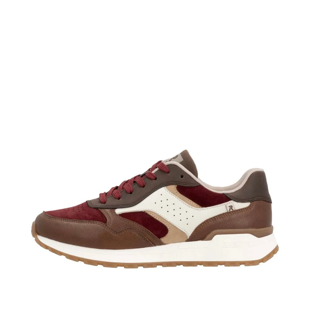 Rieker Chaussures W0607-35 à Lacets Marron/Bordeaux Multicolore