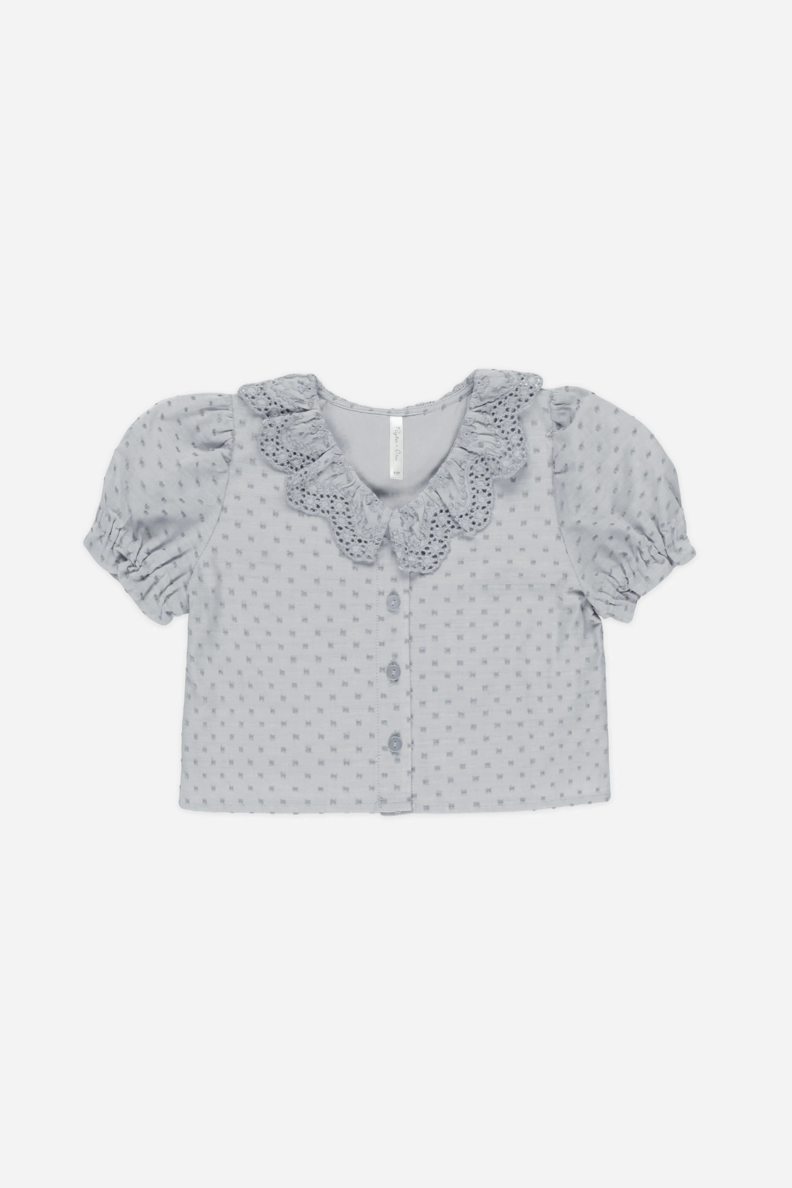 Rylee   Cru Blouse Bella pour bébé et enfant | Bleu poussiéreux