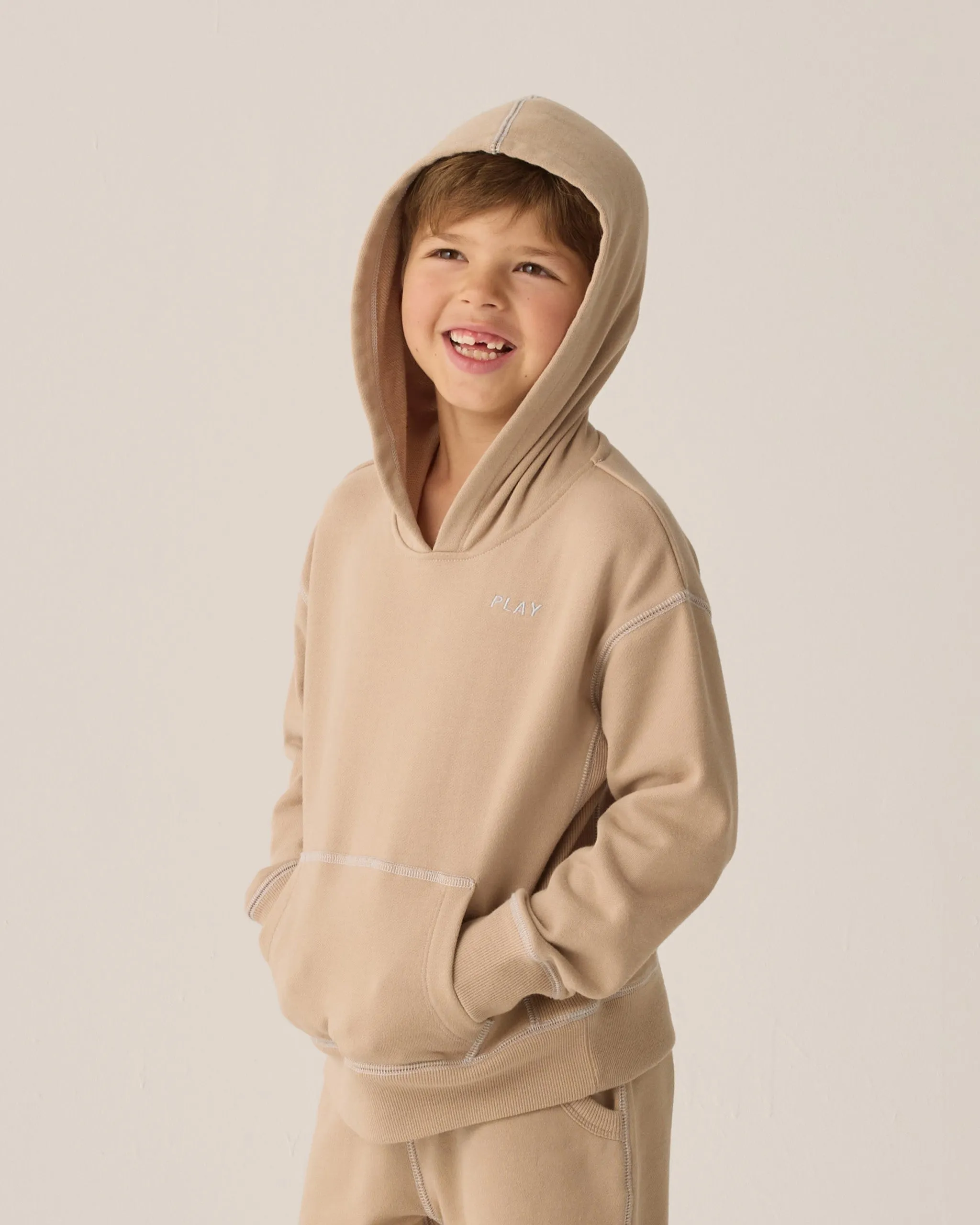 Rylee   Cru Hoodie Côte Bébé Enfant | Moka