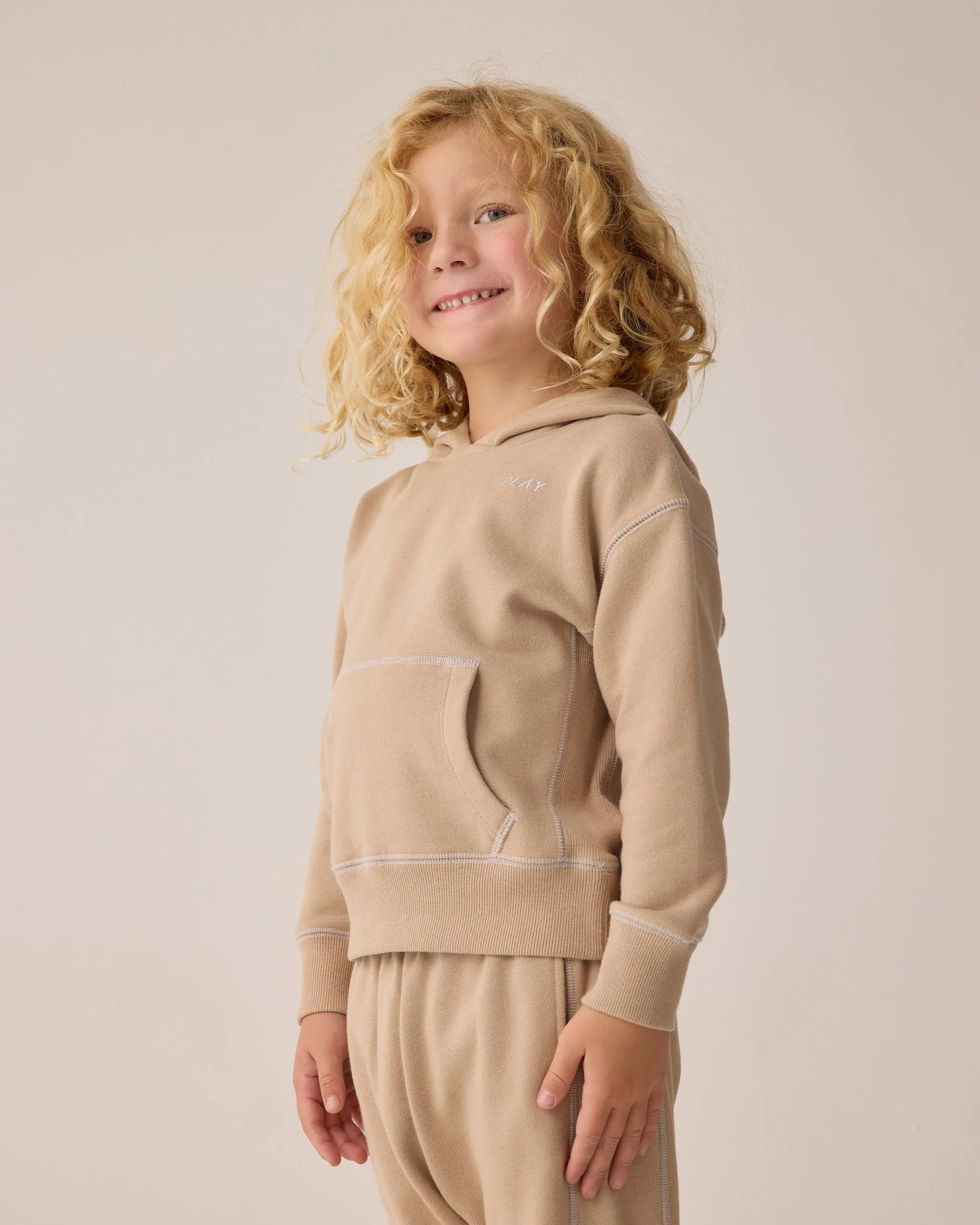 Rylee   Cru Hoodie Côte Bébé Enfant | Moka