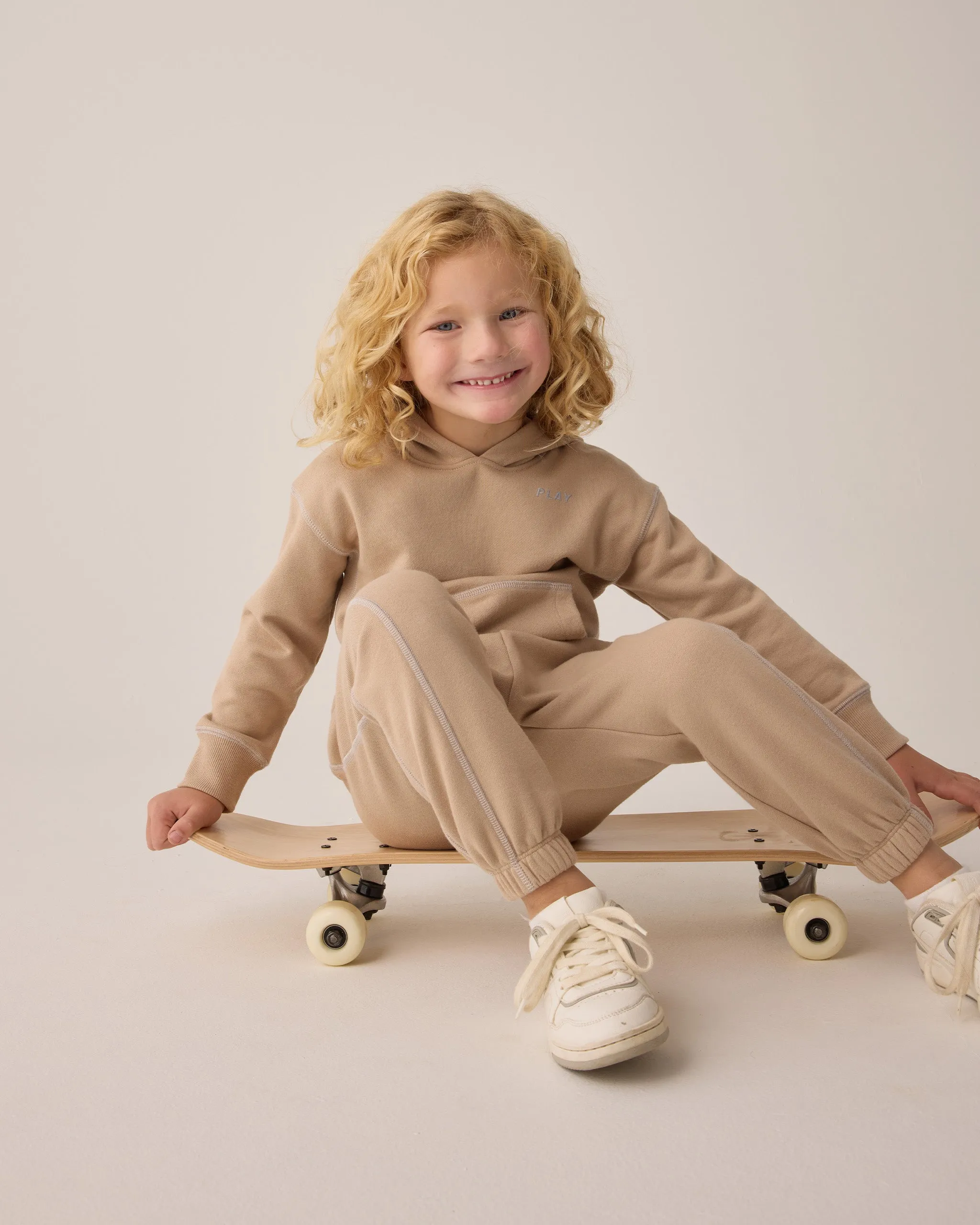 Rylee   Cru Hoodie Côte Bébé Enfant | Moka