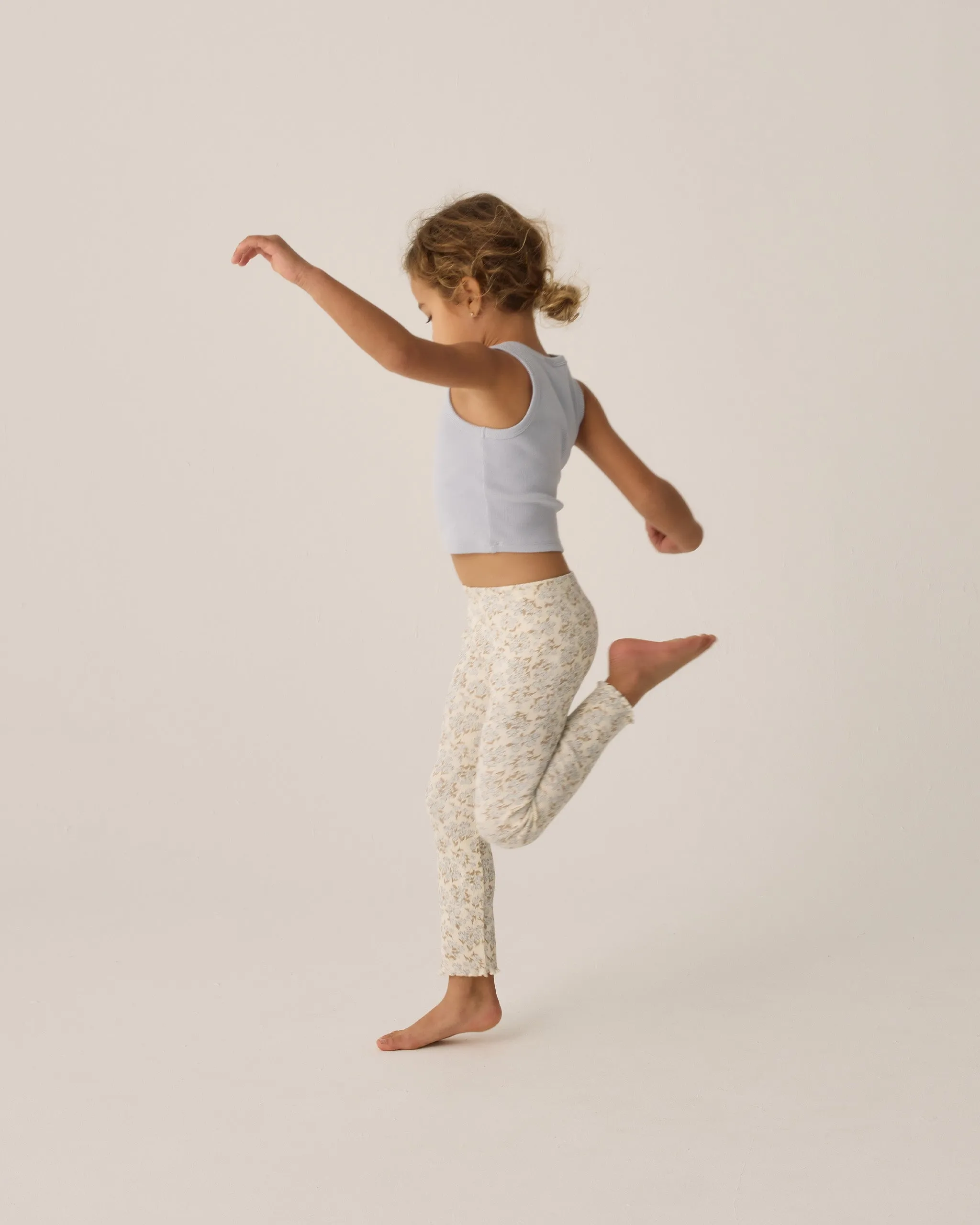 Rylee   Cru Ensemble débardeur côtelé bébé/enfant | Coquillage / Bleu clair