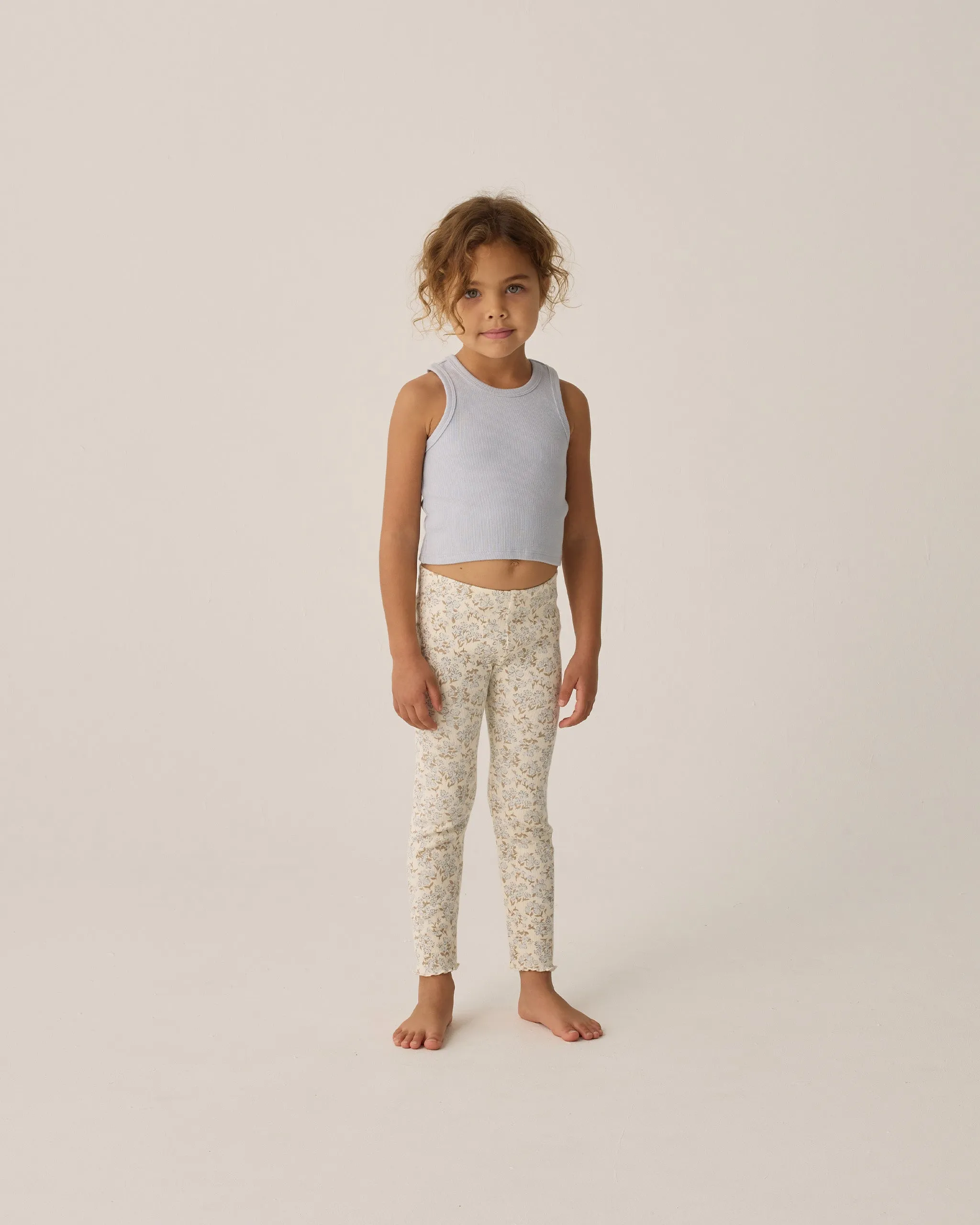 Rylee   Cru Ensemble débardeur côtelé bébé/enfant | Coquillage / Bleu clair