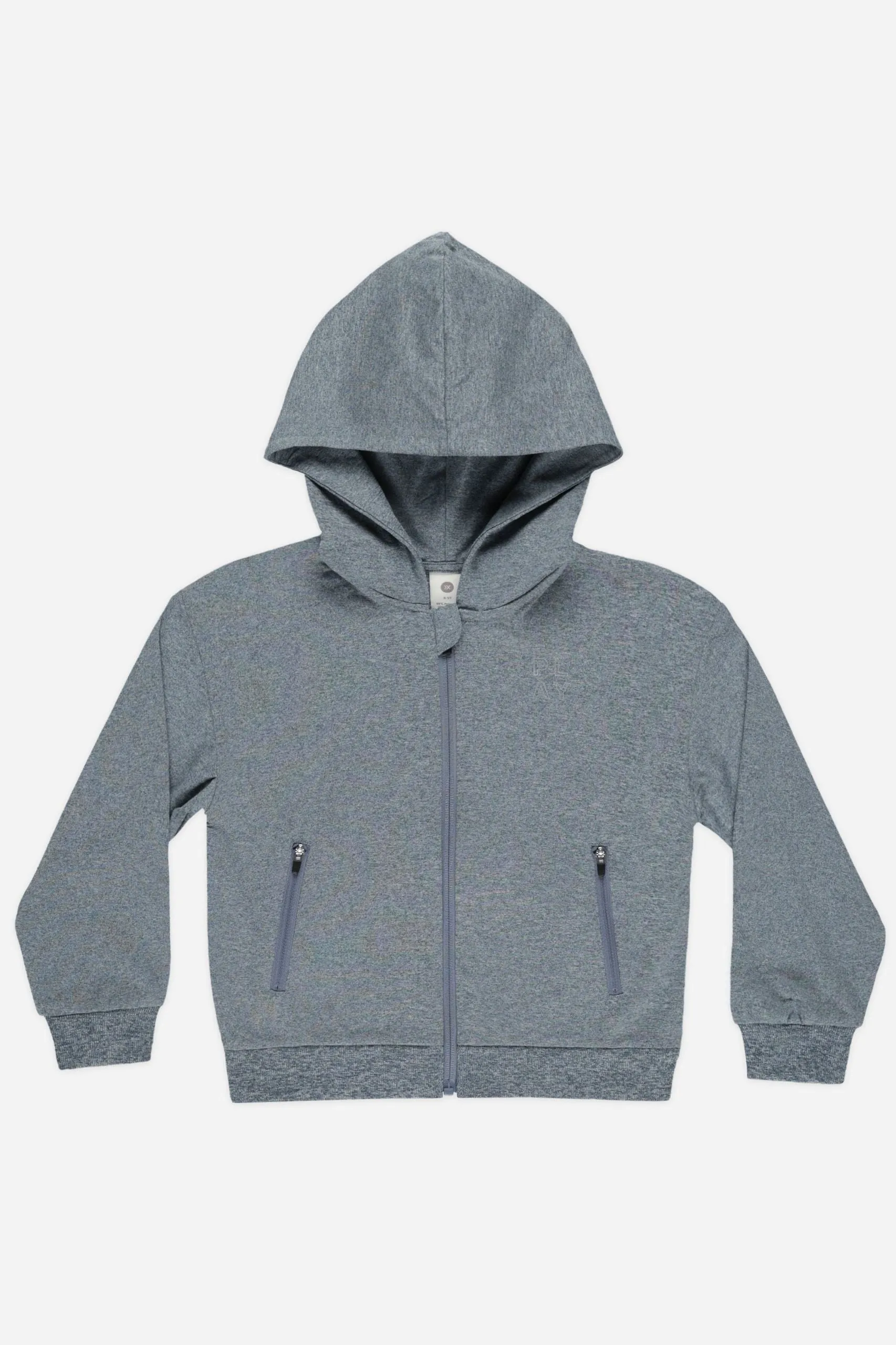 Rylee   Cru Veste à capuche technique pour bébés et enfants | Bleu indien chiné