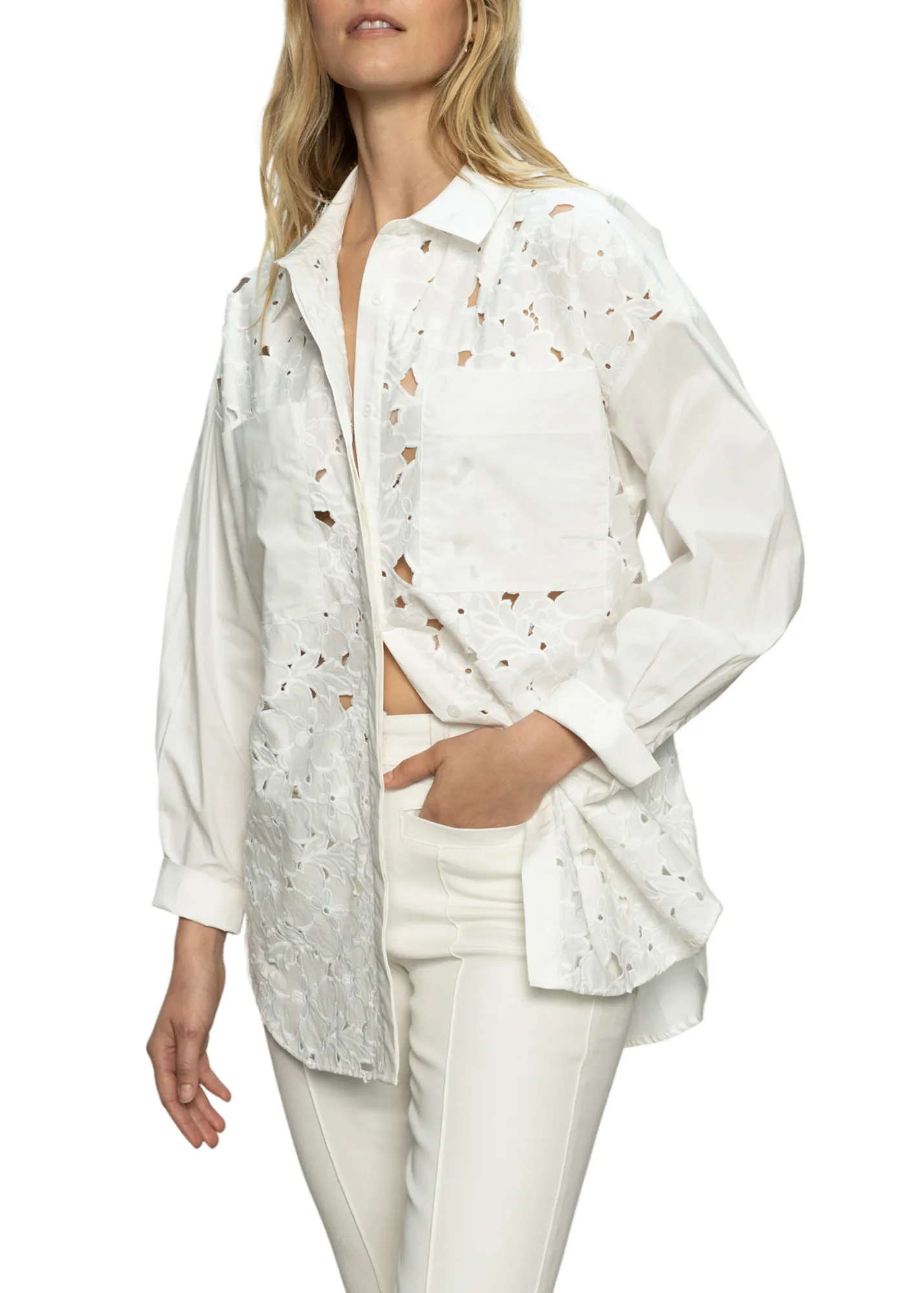 Sanctuary Clothing Chemise Boyfriend à Lacets et Dos Noué