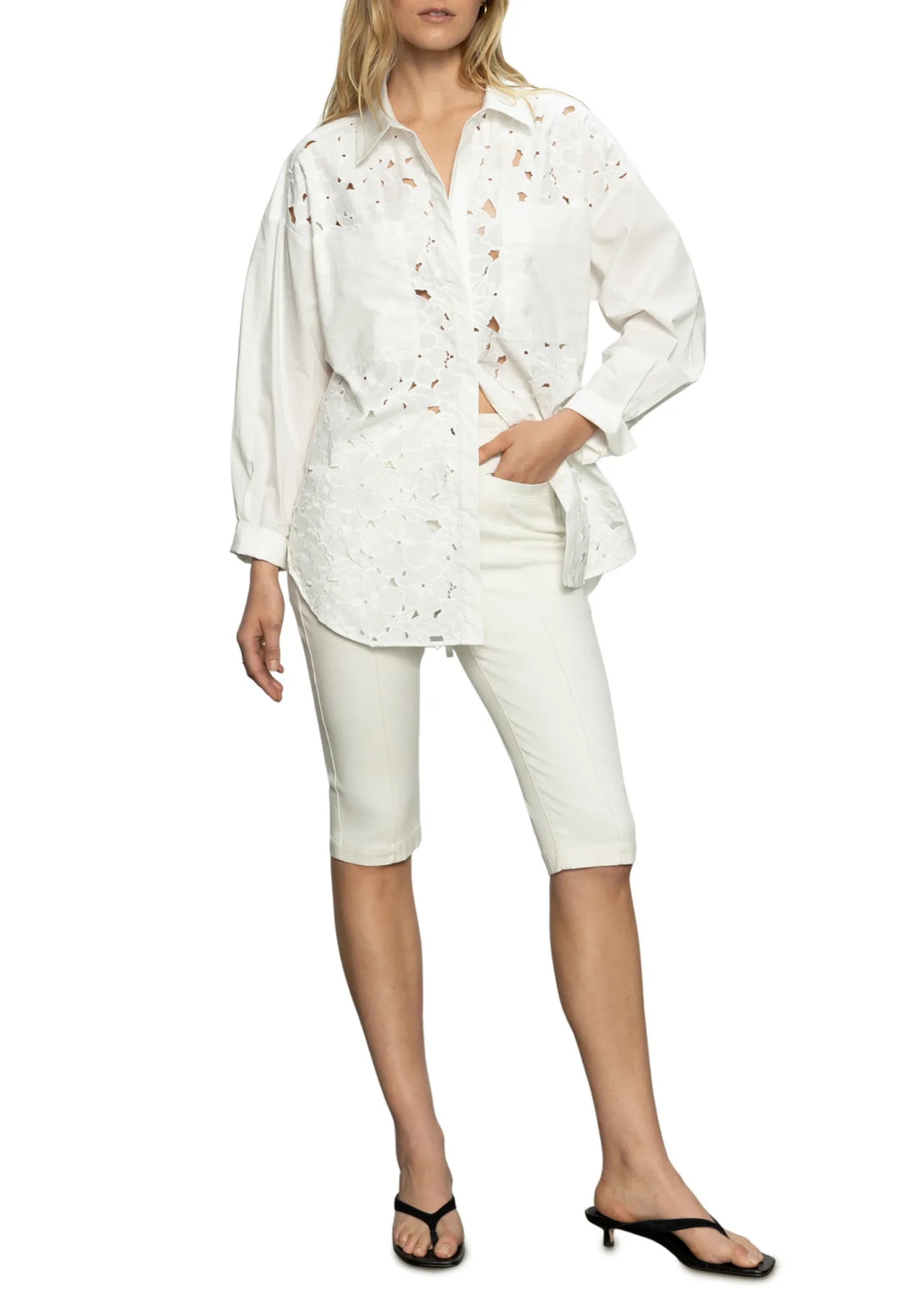 Sanctuary Clothing Chemise Boyfriend à Lacets et Dos Noué